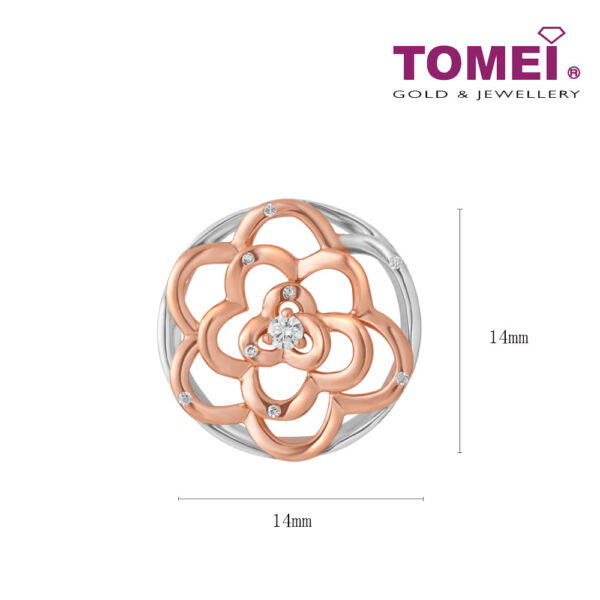 TOMEI Diamond Pendant Set, White+Rose Gold 585 (14K) (P6276WR)