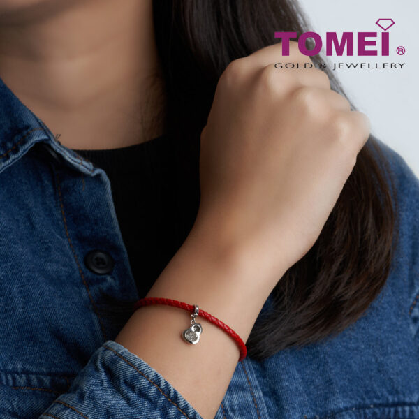 TOMEI Lovely Gourd Charm, White Gold 585