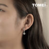 TOMEI Diamond Loop Earrings, White Gold 750 (E1068)