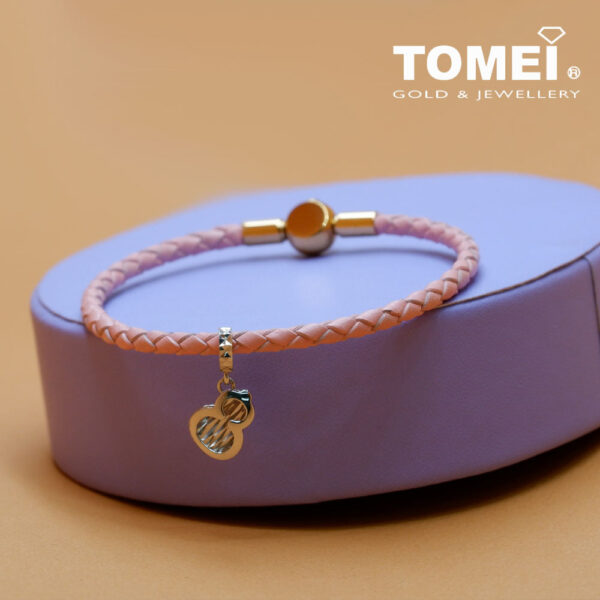 TOMEI Lovely Gourd Charm, White Gold 585