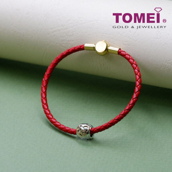 TOMEI Heart to Love Charm, White+Rose Gold 585