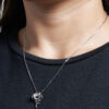 TOMEI Petal Inspired Diamond Pendant, White Gold 375