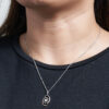 TOMEI Dual-Tone Diamond Pendant Set, White Gold 375