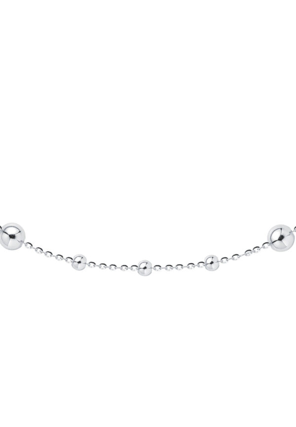 TOMEI Bead Bracelet, White Gold 585