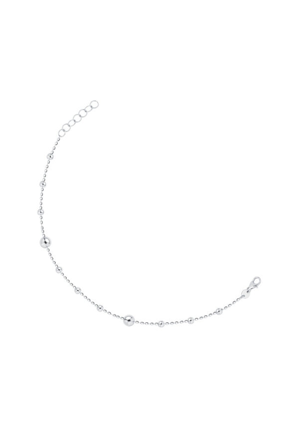 TOMEI Bead Bracelet, White Gold 585