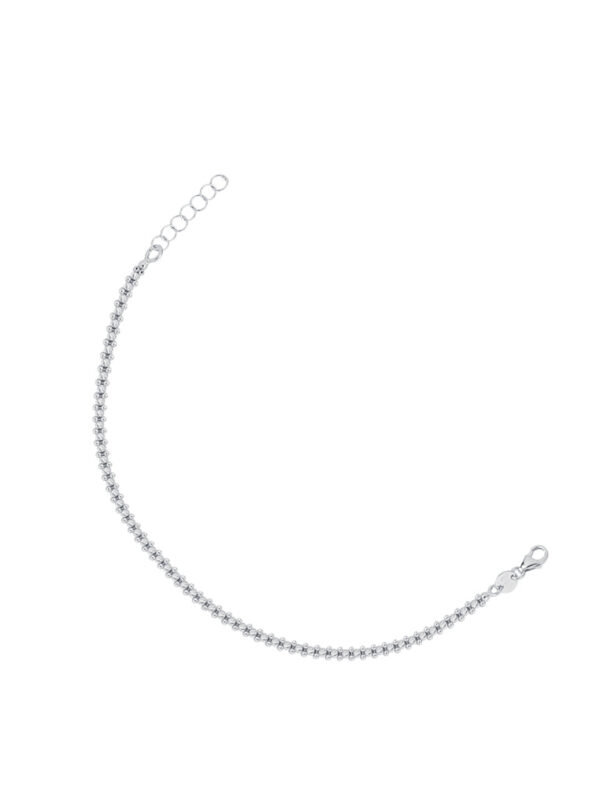 TOMEI Bead Bracelet, White Gold 585
