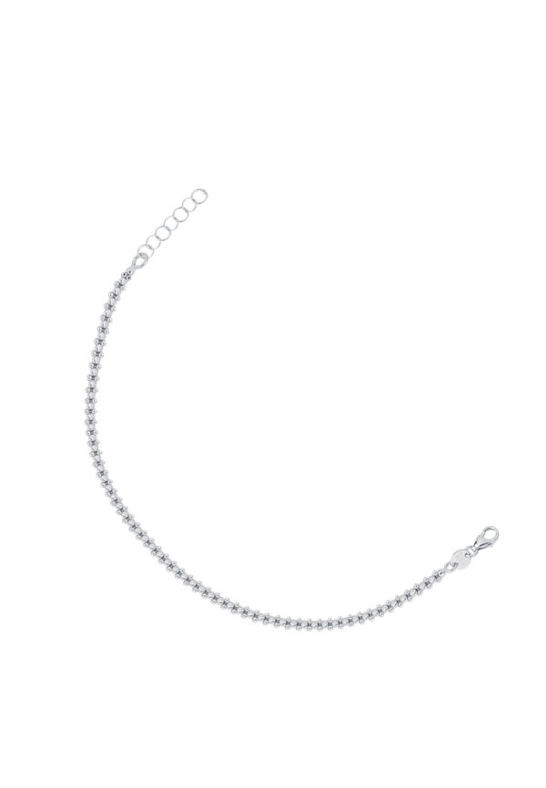 TOMEI Bead Bracelet, White Gold 585