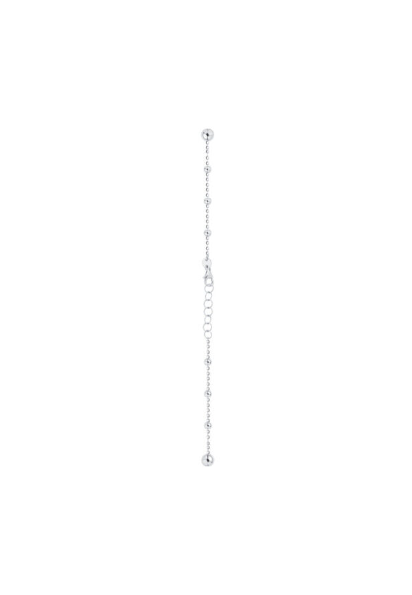 TOMEI Bead Bracelet, White Gold 585