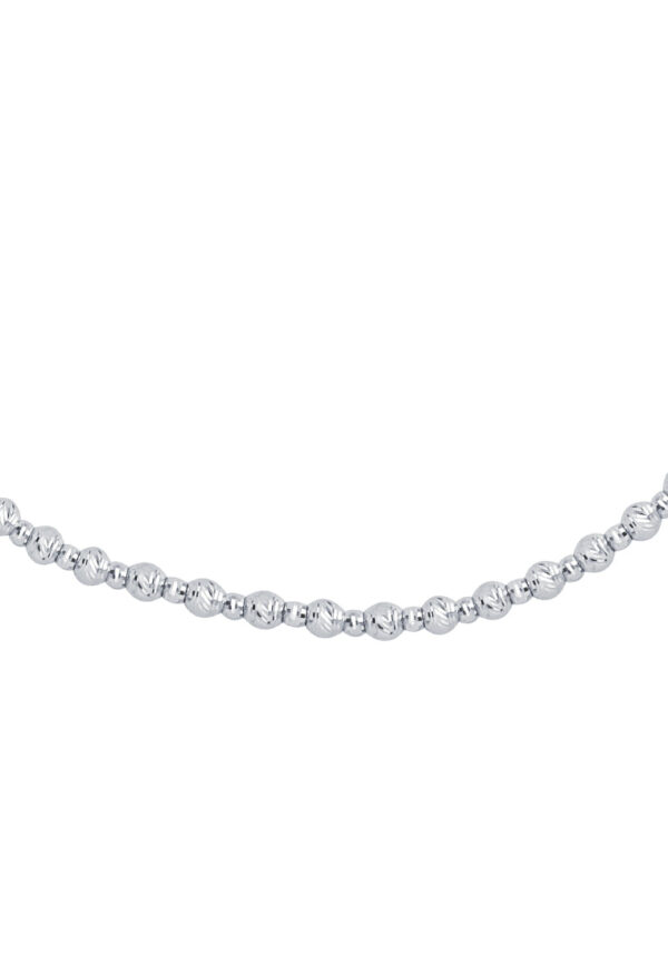 TOMEI Bead Bracelet, White Gold 585