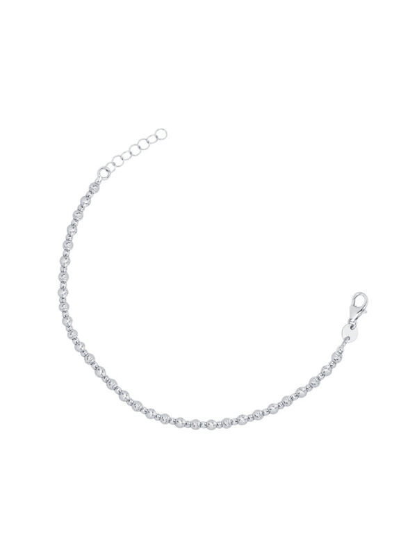 TOMEI Bead Bracelet, White Gold 585