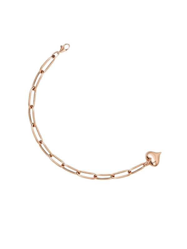TOMEI Chubby Heart Bracelet, Rose Gold 585
