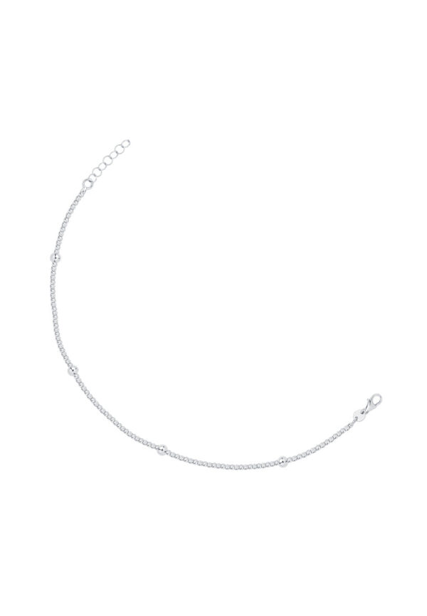 TOMEI Bead Bracelet, White Gold 585