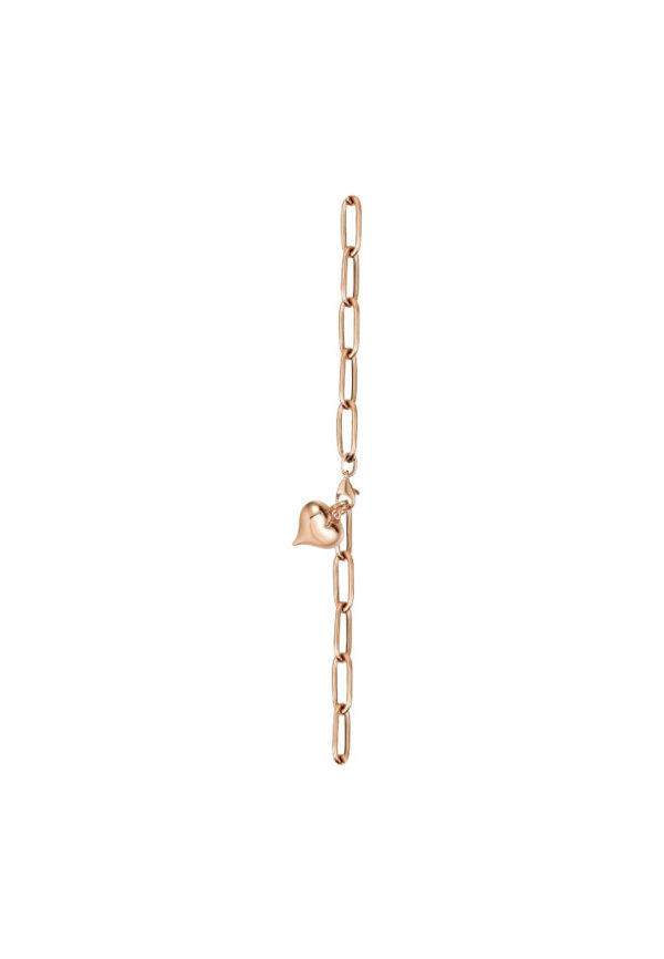 TOMEI Chubby Heart Bracelet, Rose Gold 585