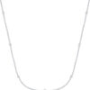 TOMEI Bead Necklace, White Gold 585