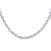TOMEI Bead Necklace, White Gold 585