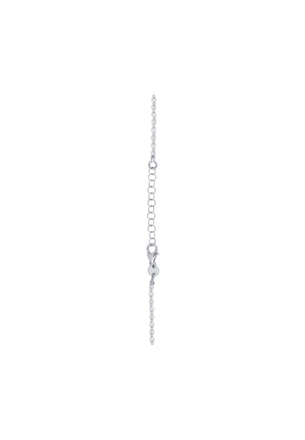TOMEI Bead Necklace, White Gold 585