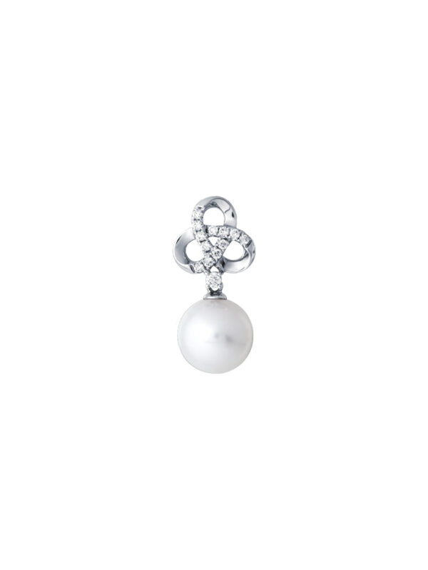 TOMEI Pearl Pendant, White Gold 375