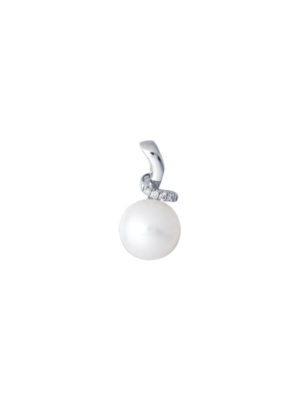 TOMEI Pearl Pendant, White Gold 375