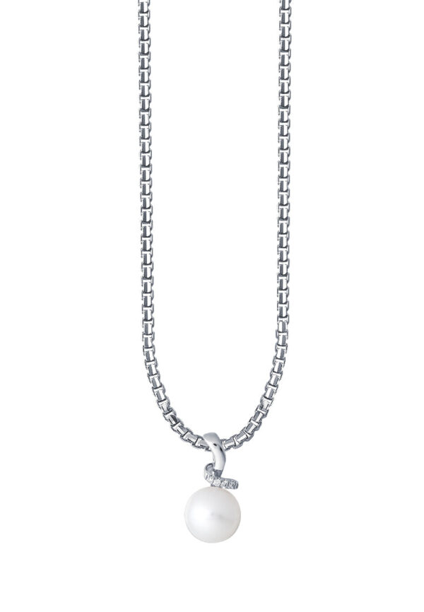 TOMEI Pearl Pendant, White Gold 375