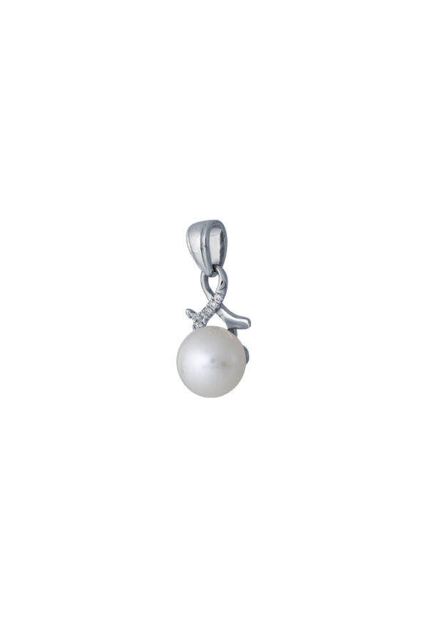 TOMEI Pearl Pendant, White Gold 375