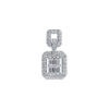 TOMEI La Baguatte Diamond Pendant, White Gold 750