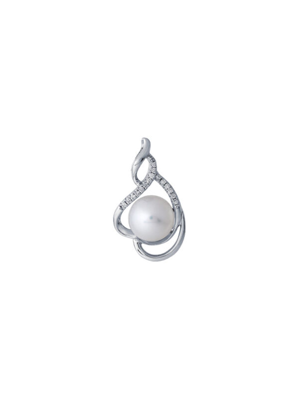 TOMEI Espoir Pearl Pendant, White Gold 375