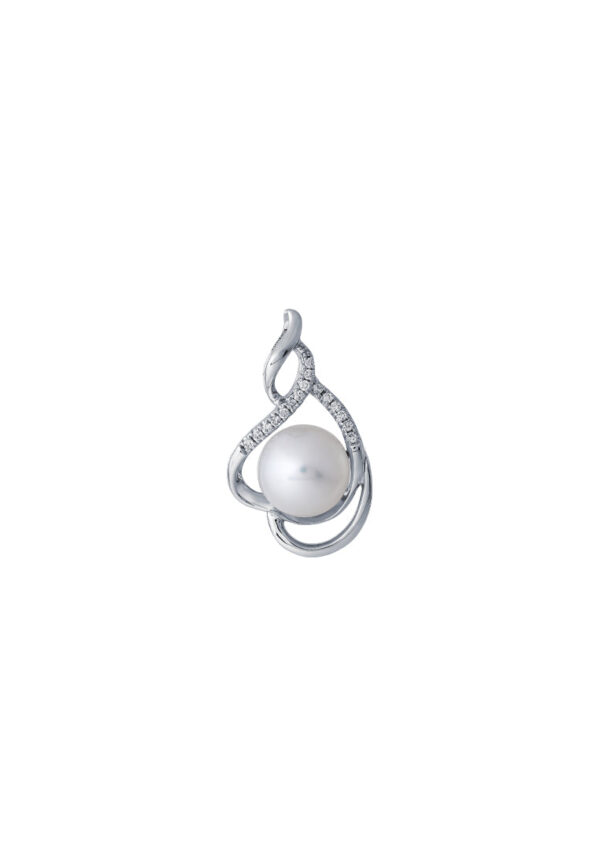 TOMEI Espoir Pearl Pendant, White Gold 375