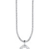 TOMEI Circular Diamond Pendant, White Gold 750