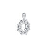 TOMEI Circular Diamond Pendant, White Gold 750
