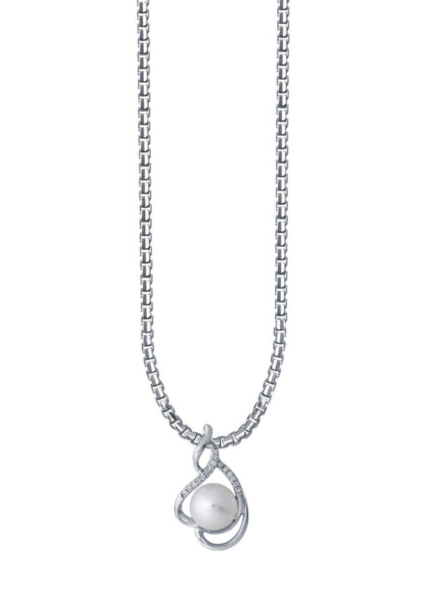 TOMEI Espoir Pearl Pendant, White Gold 375