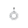 TOMEI Circular Diamond Pendant, White Gold 750