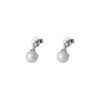 TOMEI Pearl Earrings, White Gold 375