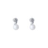 TOMEI Pearl Earrings, White Gold 375