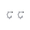 TOMEI Minimalist Pearl Earrings, White/Rose Gold 750
