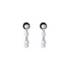 TOMEI Minimalist Pearl Earrings, White/Rose Gold 750