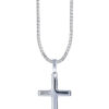 TOMEI Cross Pendant, White Gold 585