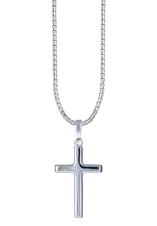 TOMEI Cross Pendant, White Gold 585