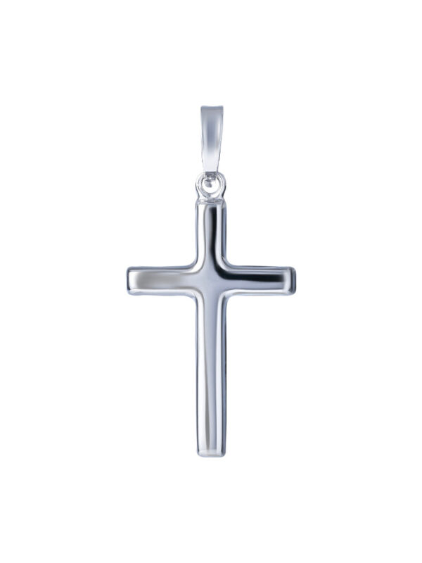 TOMEI Cross Pendant, White Gold 585