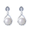 TOMEI Pearl Earrings, White Gold 585