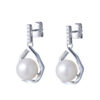 TOMEI Pearl Earrings, White Gold 585