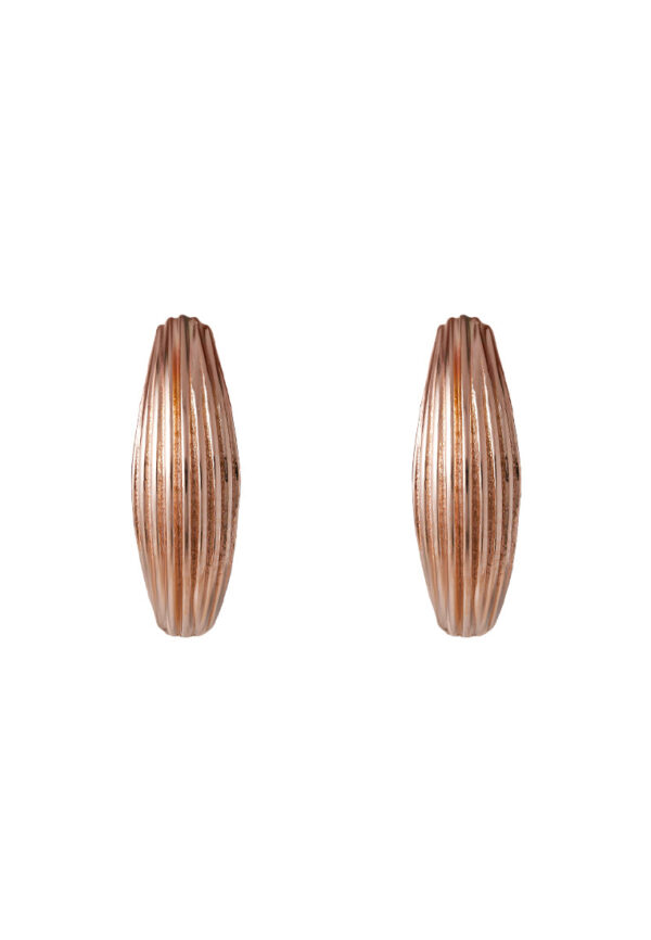 TOMEI Hoop Earrings, Rose Gold 585