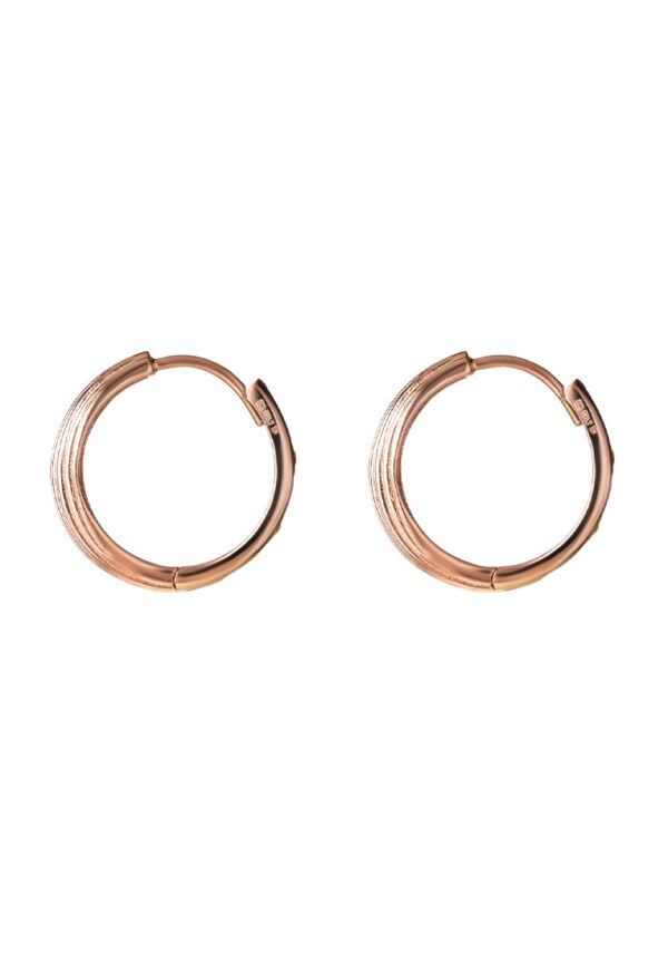 TOMEI Hoop Earrings, Rose Gold 585