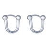 TOMEI Hoop Earrings, White Gold 585