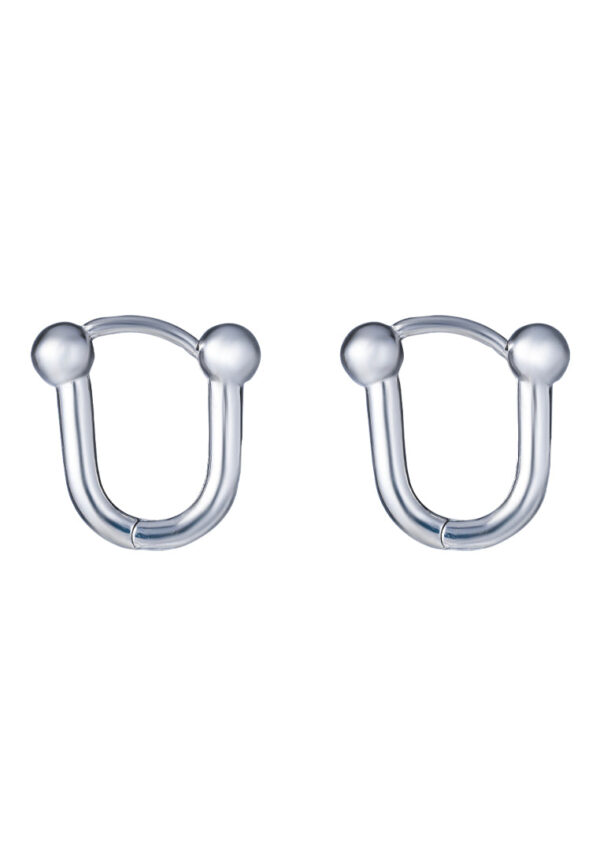 TOMEI Hoop Earrings, White Gold 585