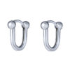 TOMEI Hoop Earrings, White Gold 585