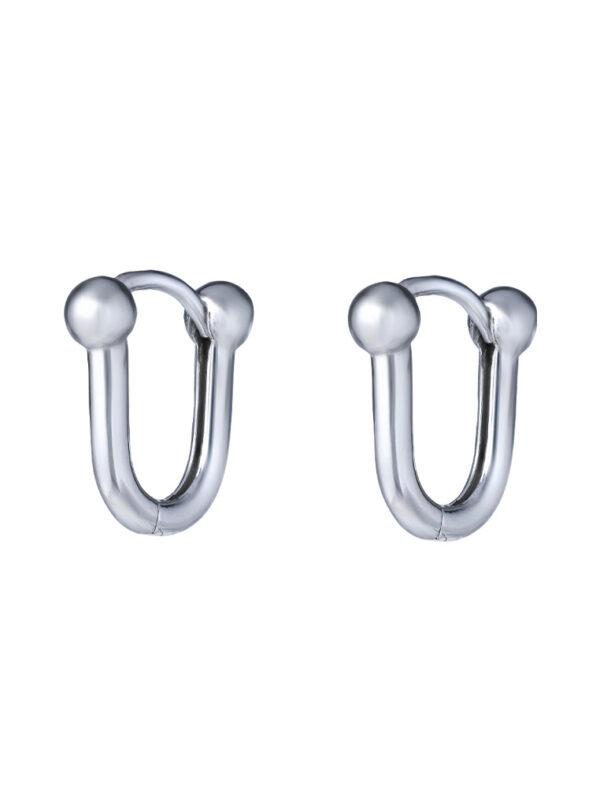 TOMEI Hoop Earrings, White Gold 585