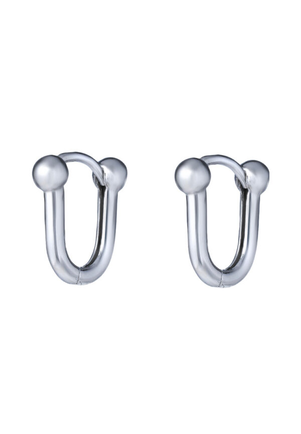 TOMEI Hoop Earrings, White Gold 585