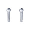 TOMEI Hoop Earrings, White Gold 585