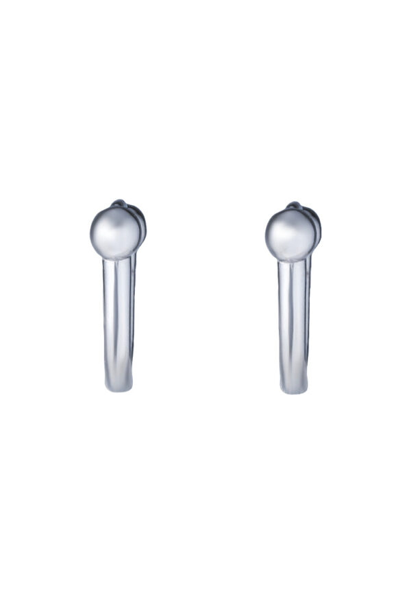 TOMEI Hoop Earrings, White Gold 585