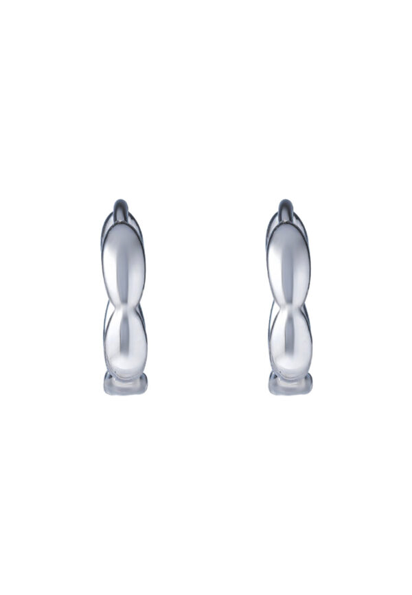 TOMEI Hoop Earrings, White Gold 585